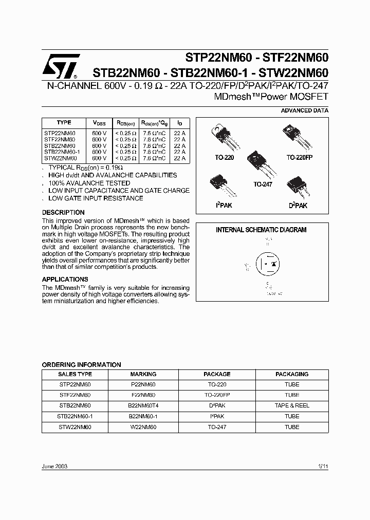 STP22NM60_64840.PDF Datasheet