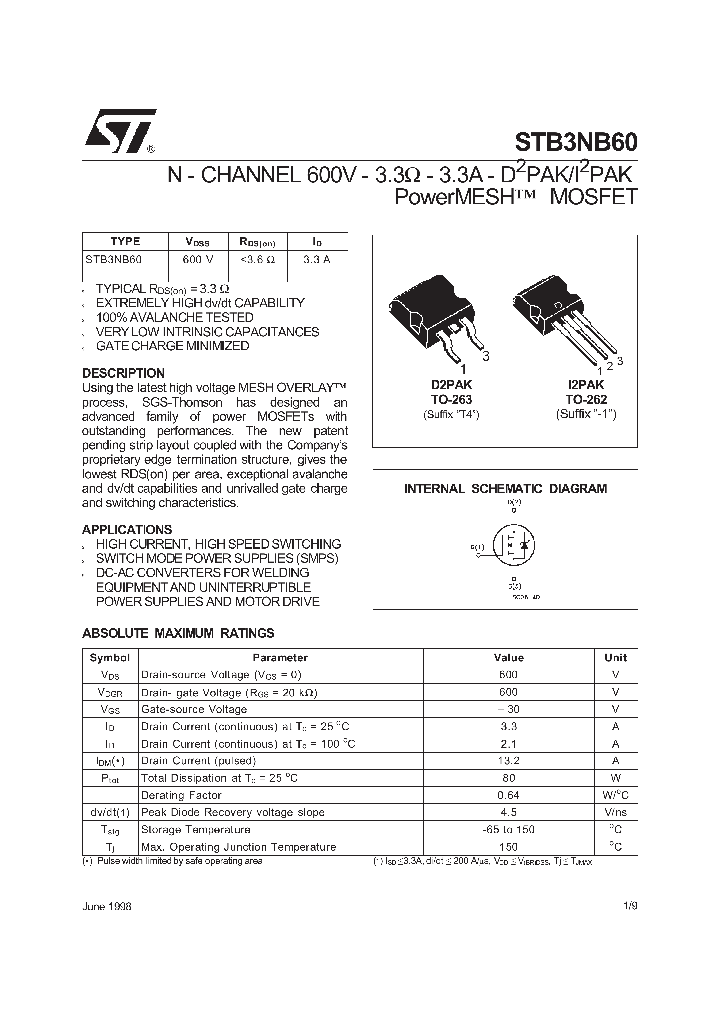 STB3NB60_77427.PDF Datasheet