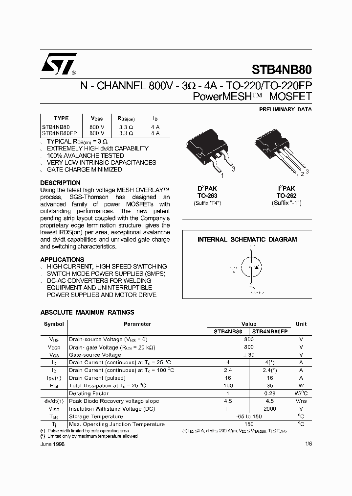 STB4NB80_124509.PDF Datasheet