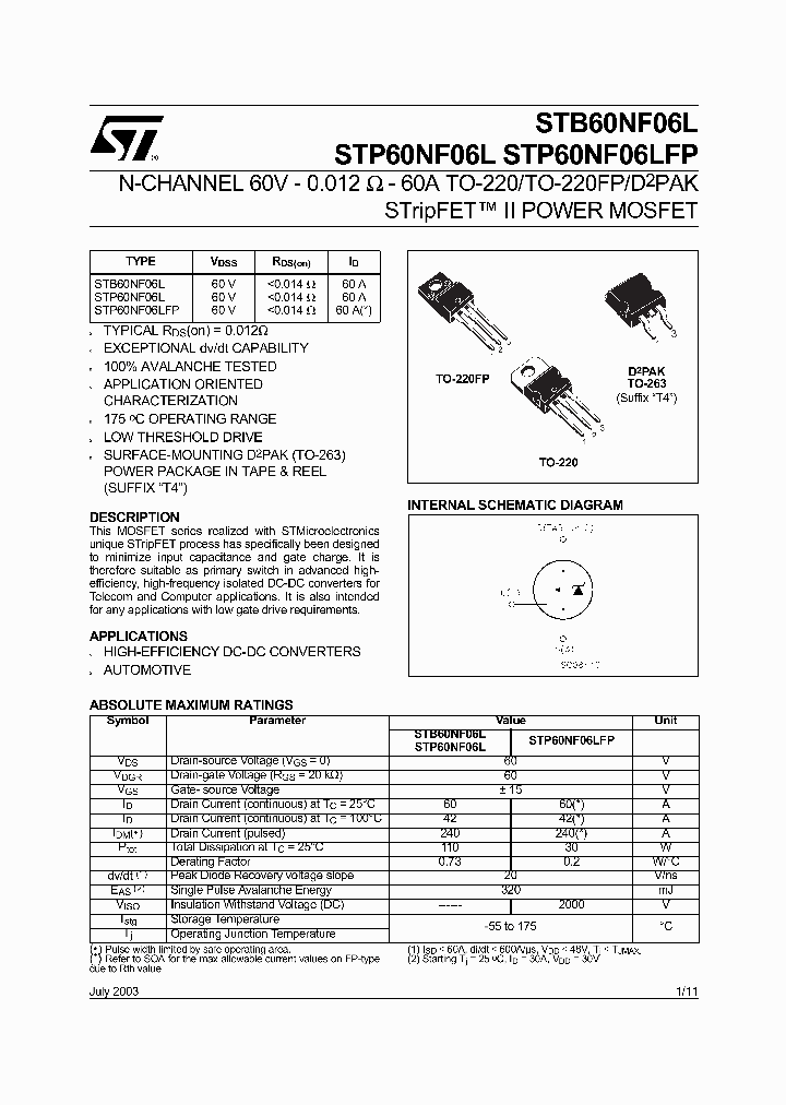 STB60NF06L_77470.PDF Datasheet