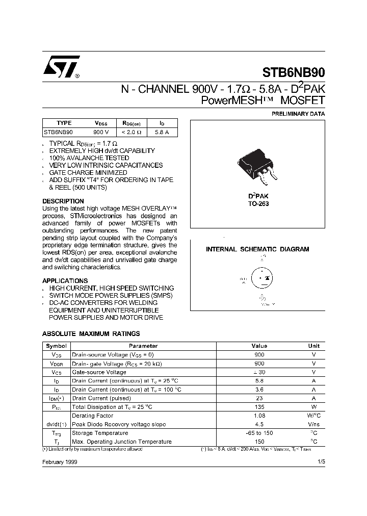STB6NB90_77476.PDF Datasheet