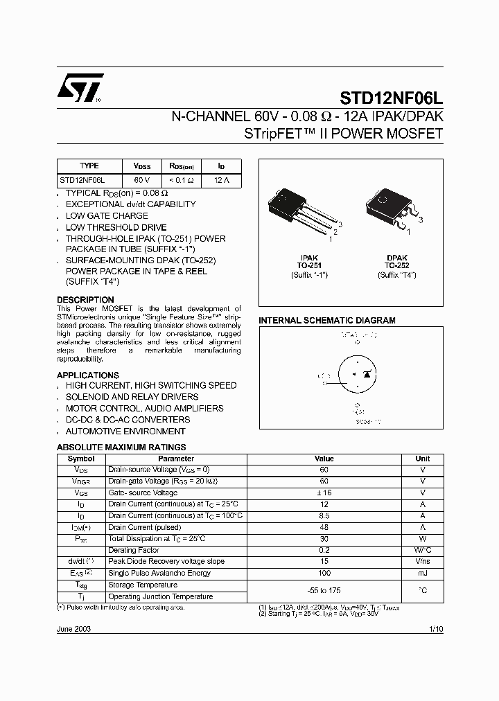 STD12NF06L_70636.PDF Datasheet