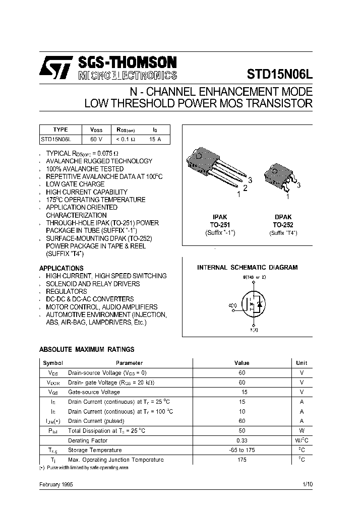 STD15N06L_177210.PDF Datasheet
