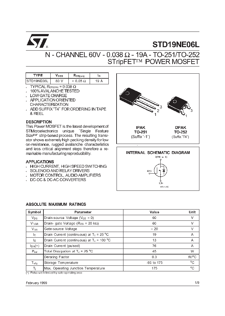 STD19NE06L_98884.PDF Datasheet