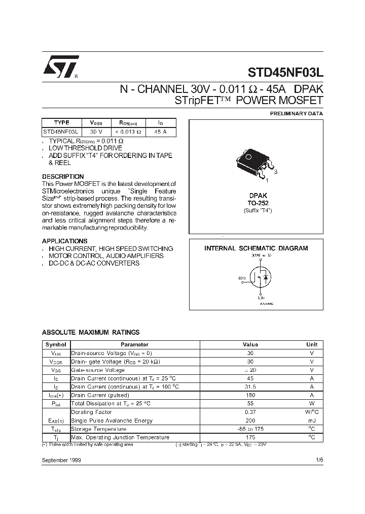 STD45NF03L_70750.PDF Datasheet