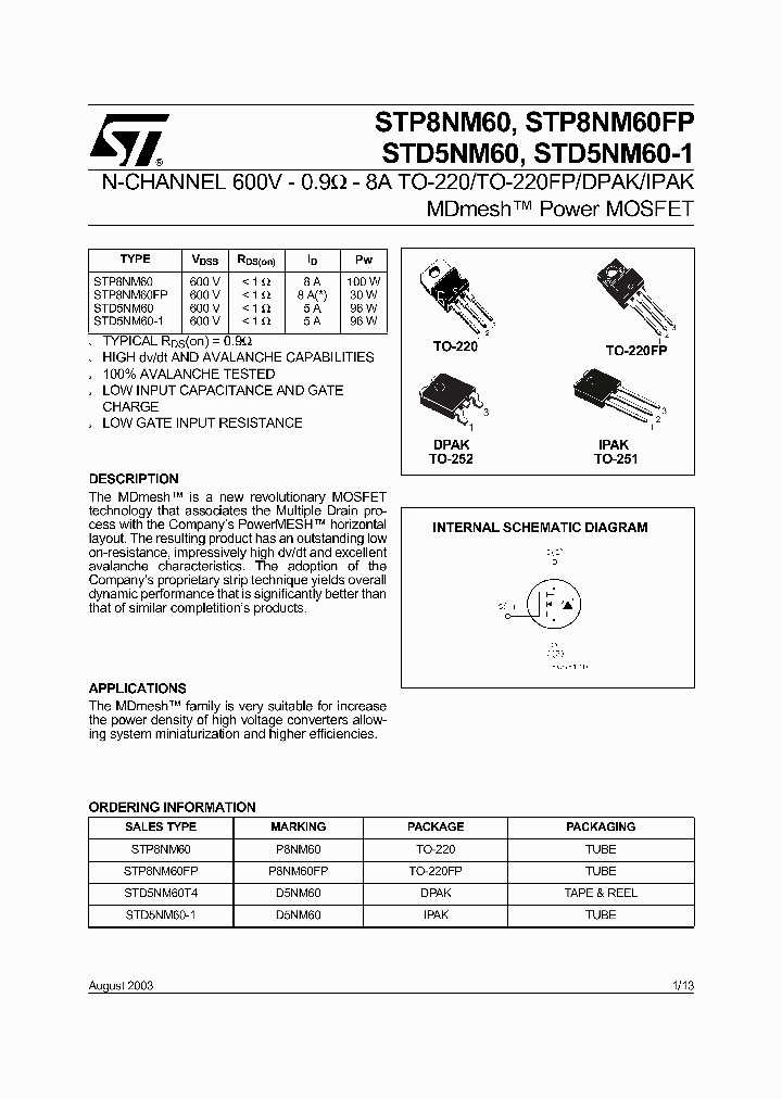 STD5NM60-1_126671.PDF Datasheet