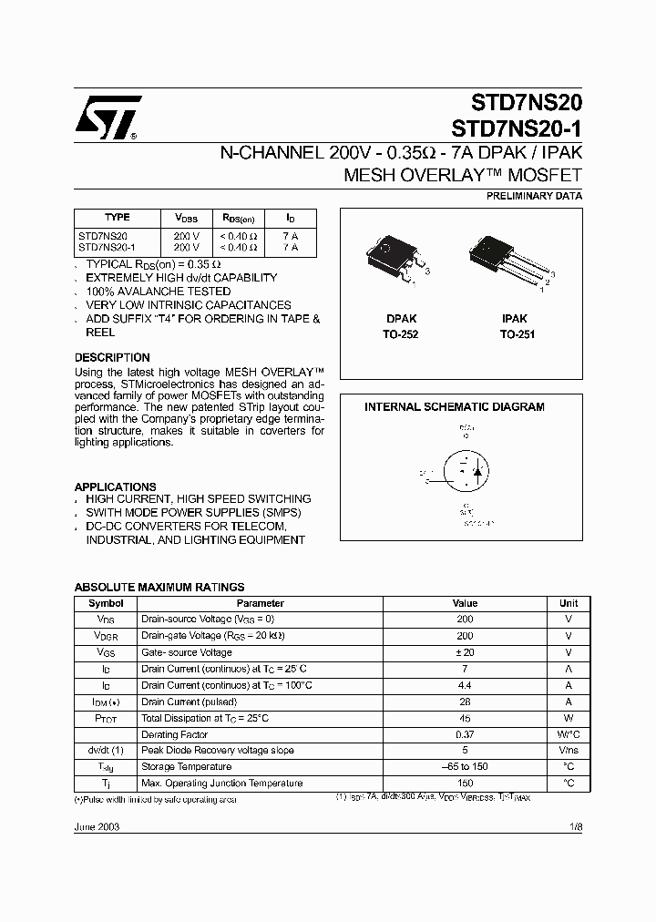 STD7NS20_77027.PDF Datasheet