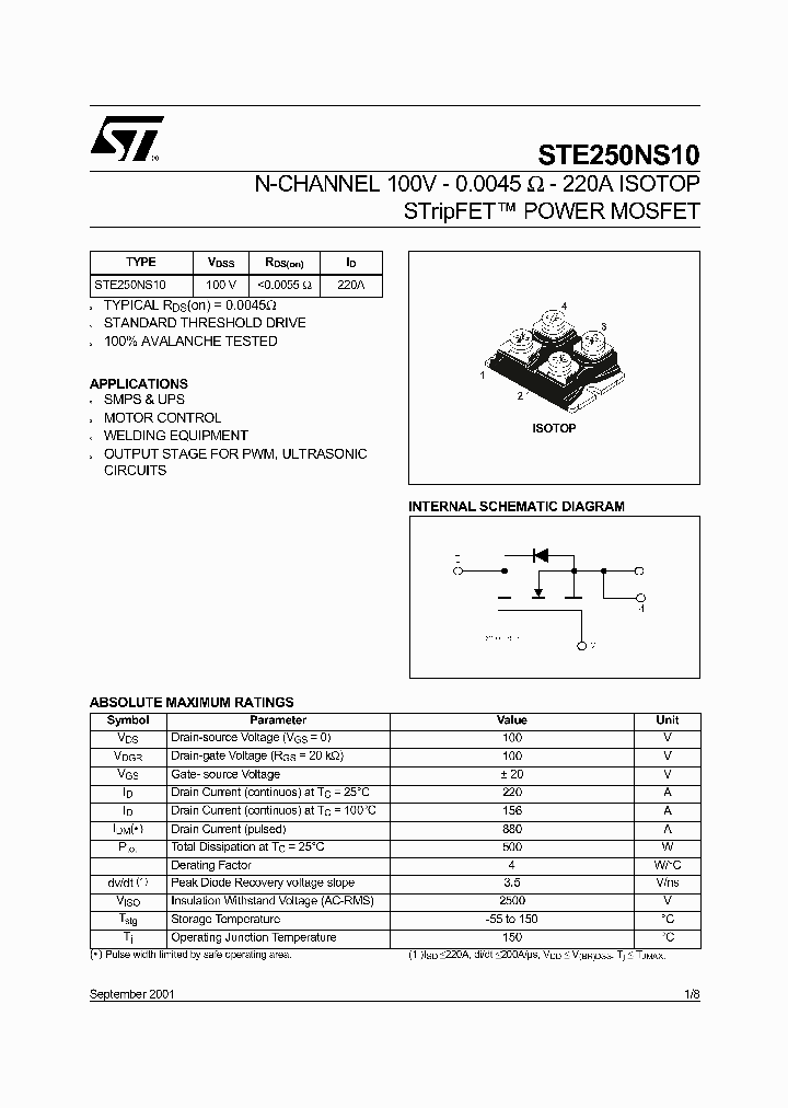 STE250NS10_77034.PDF Datasheet