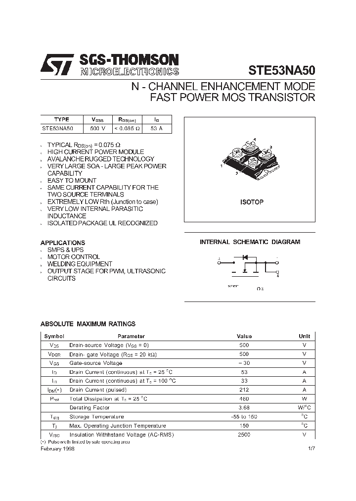 STE53NA50_70005.PDF Datasheet