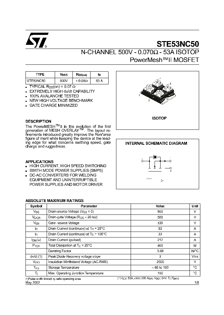 STE53NC50_70006.PDF Datasheet