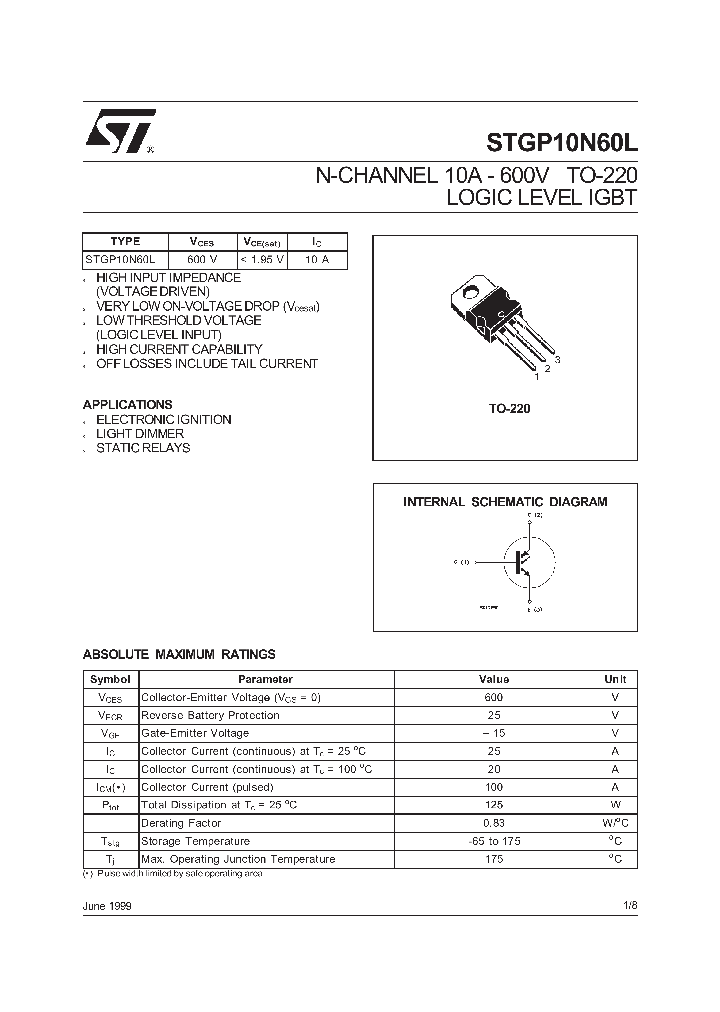 STGP10N60_77078.PDF Datasheet