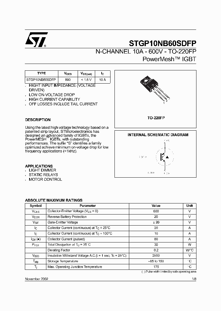 STGP10NB60SDFP_77082.PDF Datasheet