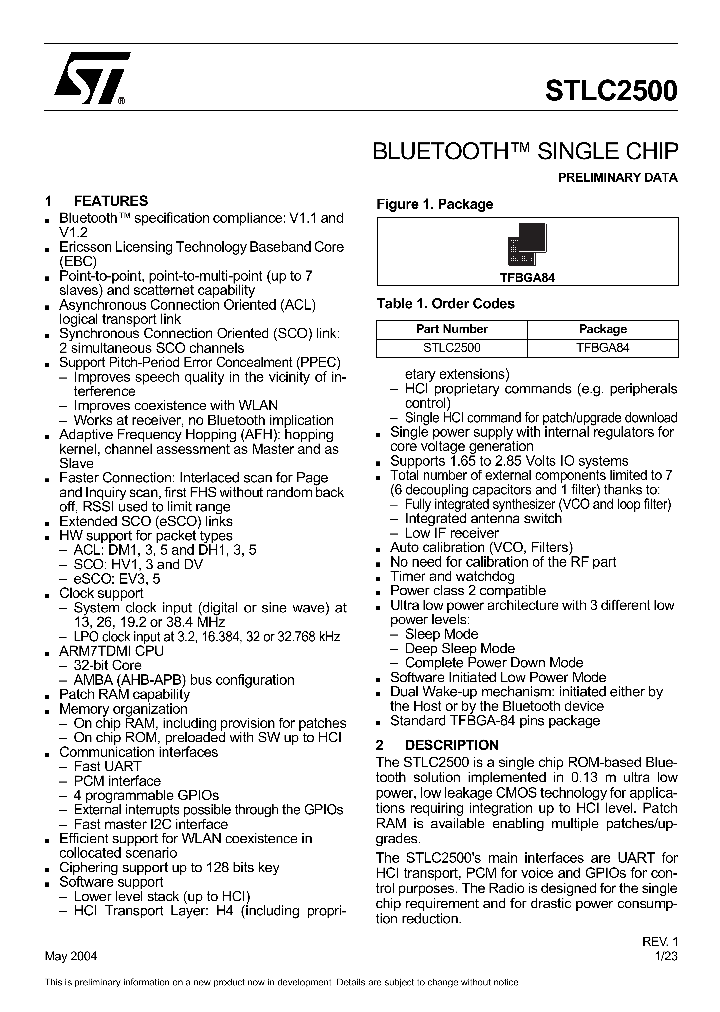 STLC2500_66903.PDF Datasheet