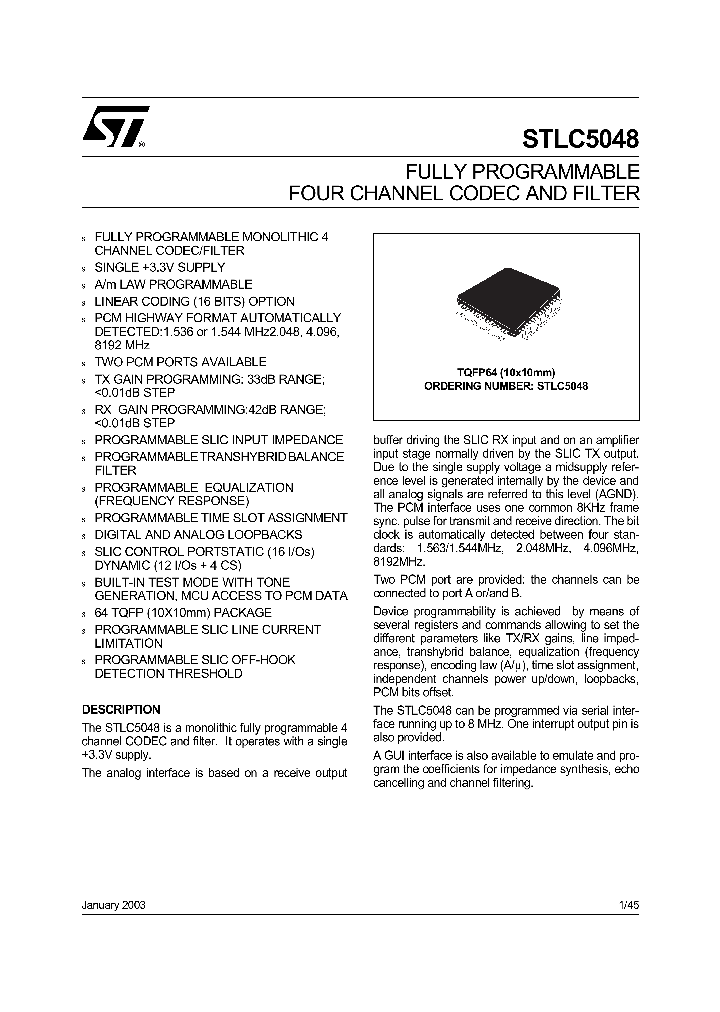 STLC5048_67001.PDF Datasheet