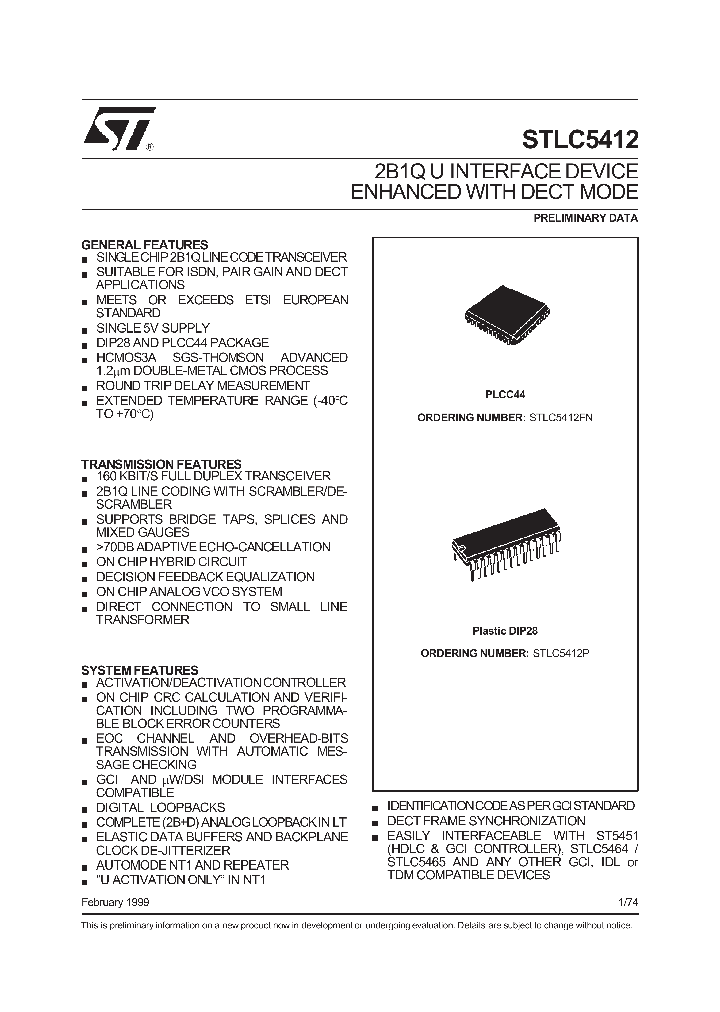 STLC5412_67005.PDF Datasheet