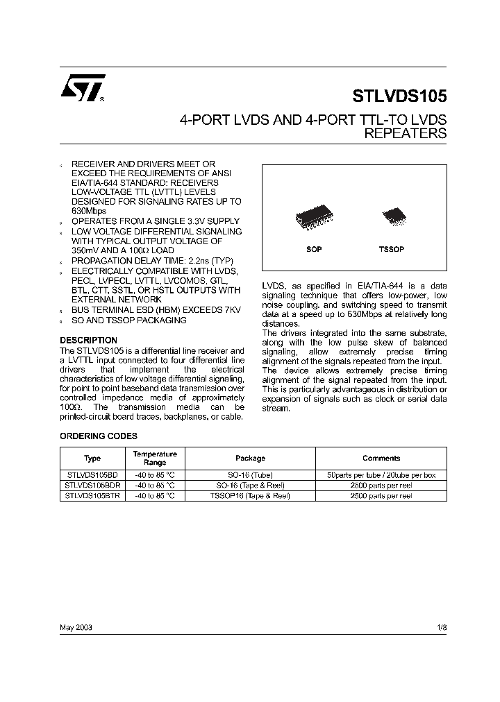STLVDS105_76888.PDF Datasheet
