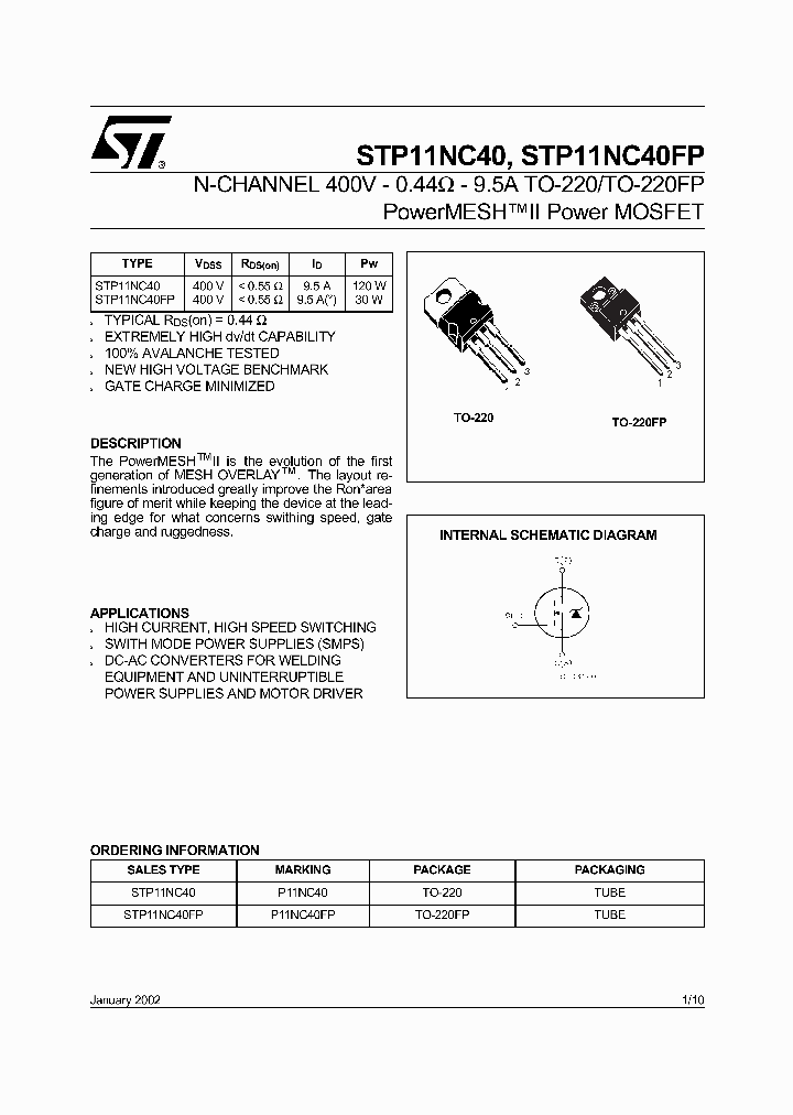STP11NC40_64697.PDF Datasheet