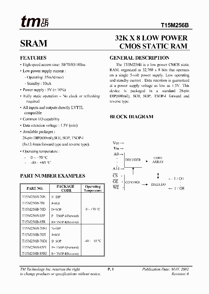 T15M256B_75732.PDF Datasheet