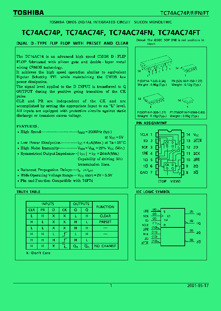 TC74AC74F_17721.PDF Datasheet