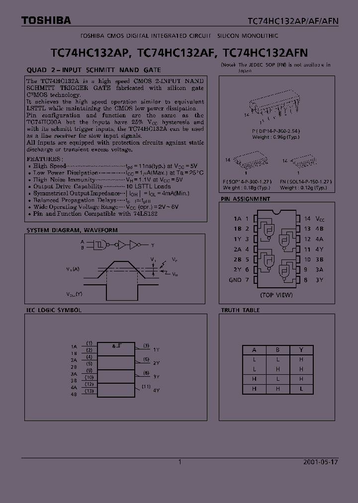 TC74HC132AF_80057.PDF Datasheet