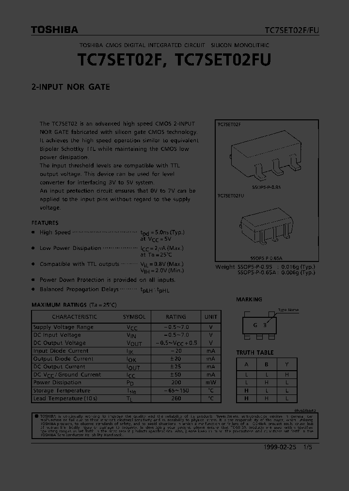 TC7SET02F_36865.PDF Datasheet