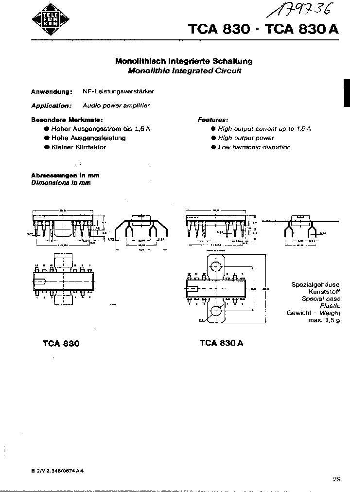 TCA830_70936.PDF Datasheet