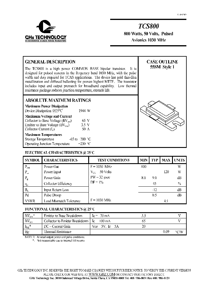 TCS800_40354.PDF Datasheet