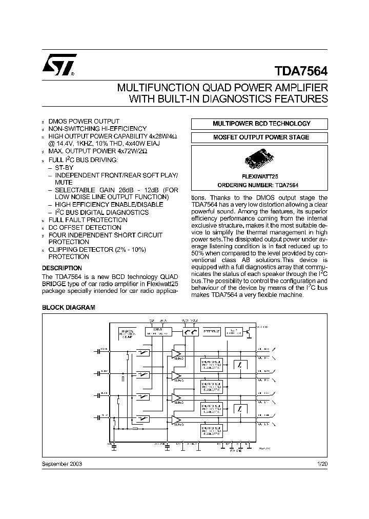 TDA7564_184034.PDF Datasheet