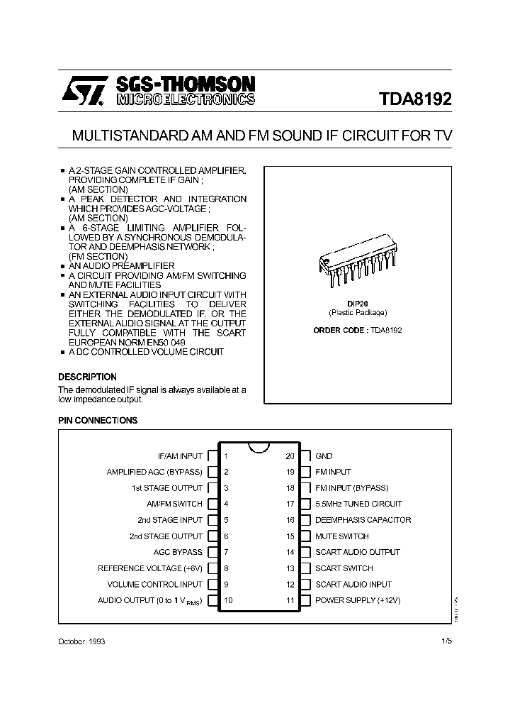 TDA8192_125396.PDF Datasheet