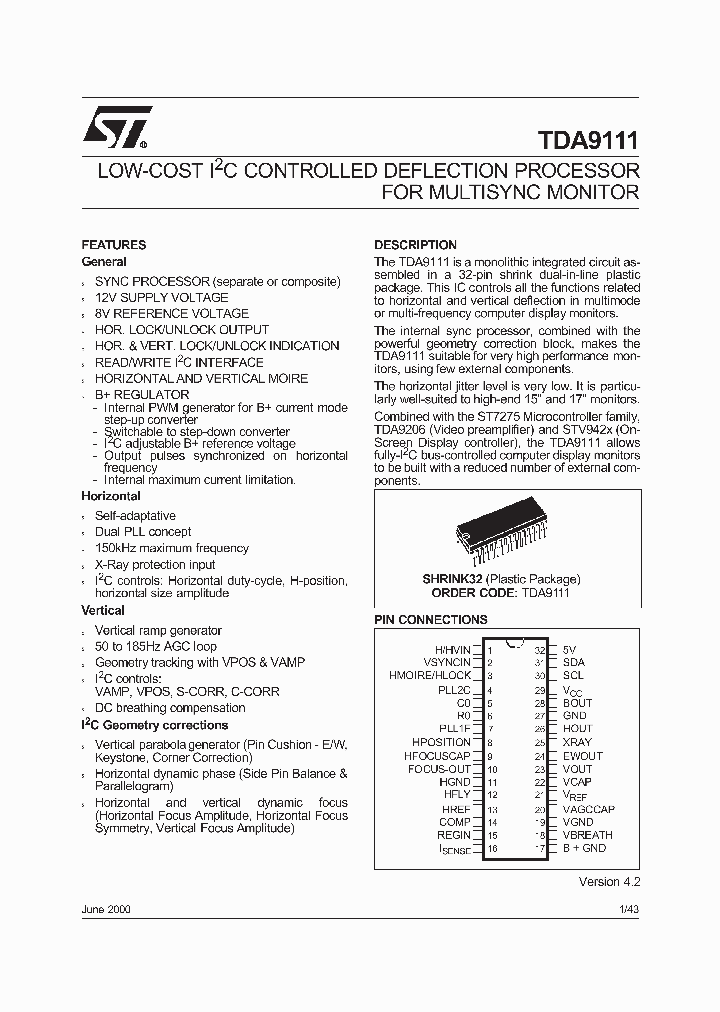 TDA9111_37854.PDF Datasheet