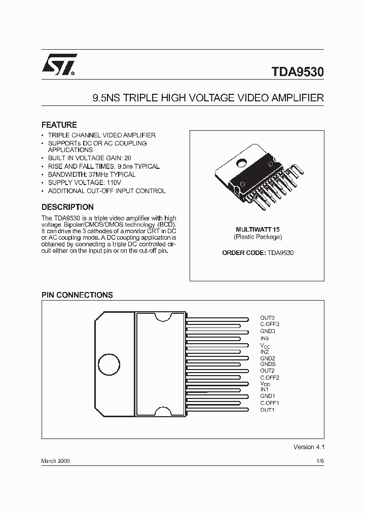 TDA9530_160190.PDF Datasheet