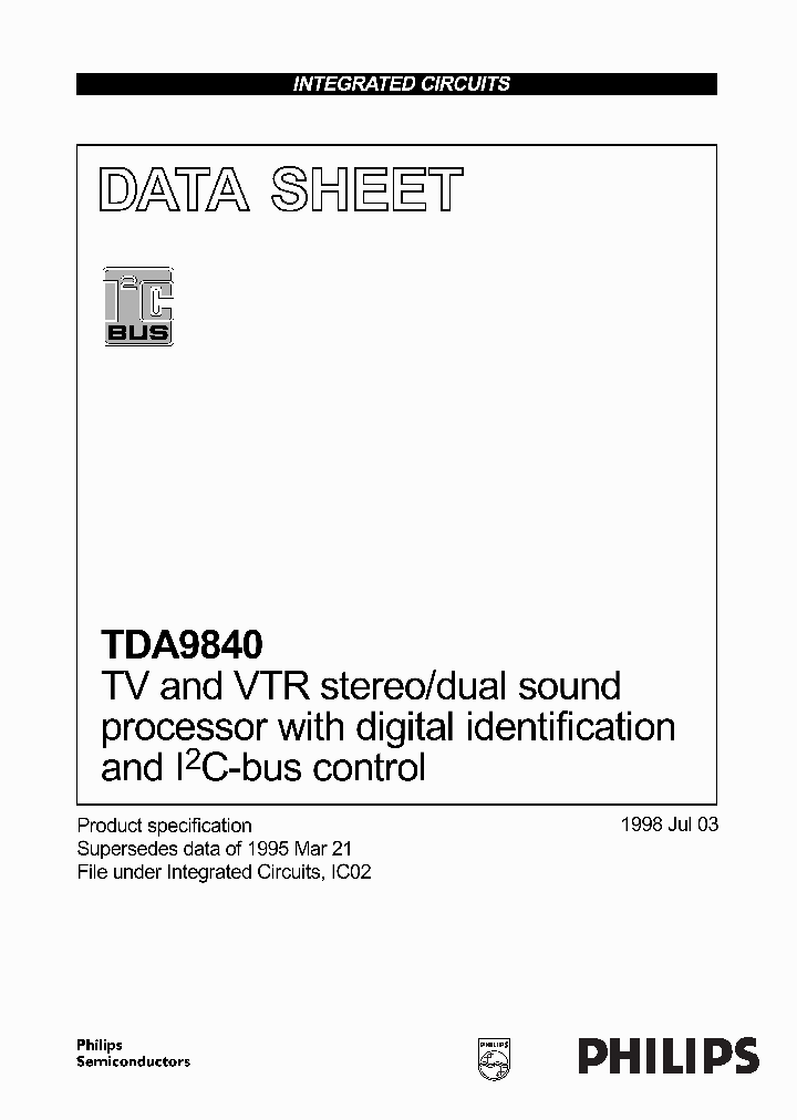 TDA9840_36564.PDF Datasheet