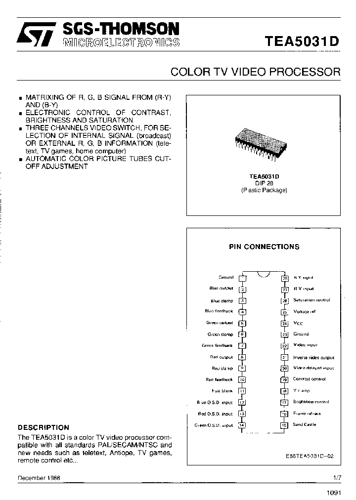 TEA5031D_94384.PDF Datasheet