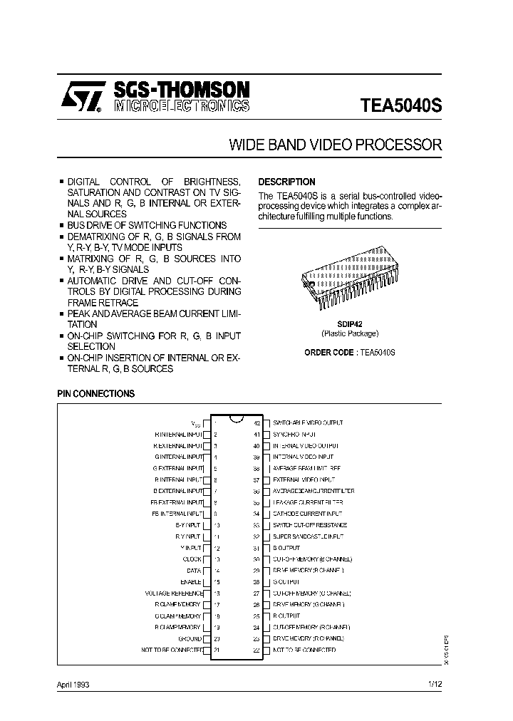 TEA5040S_157960.PDF Datasheet