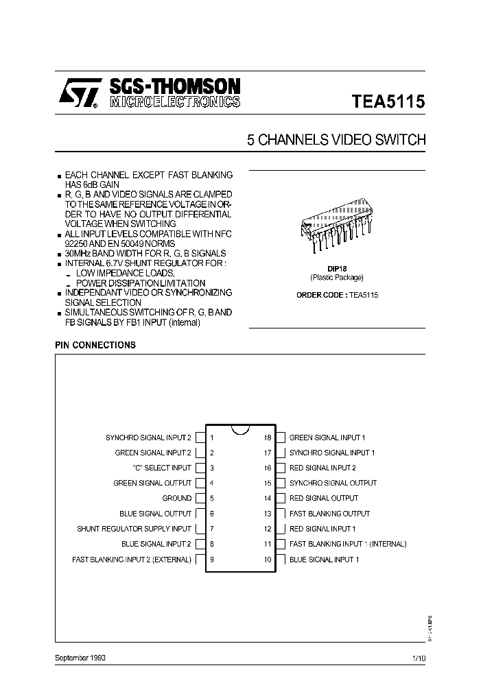 TEA5115_157629.PDF Datasheet