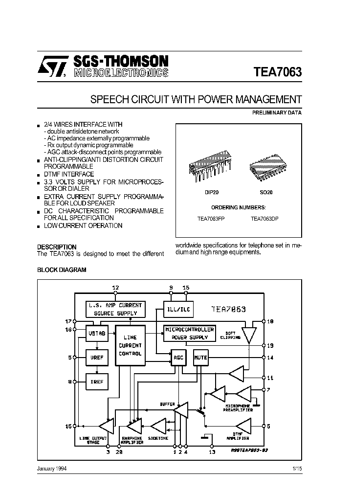 TEA7063_69173.PDF Datasheet