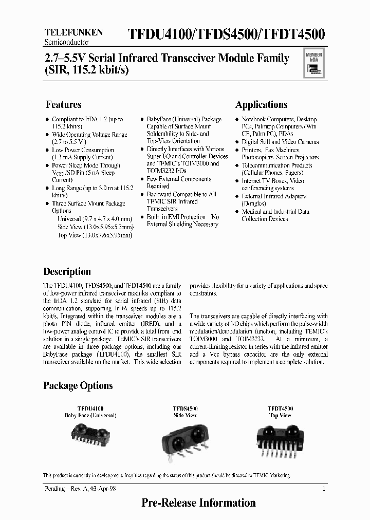 TFDU4100_62648.PDF Datasheet