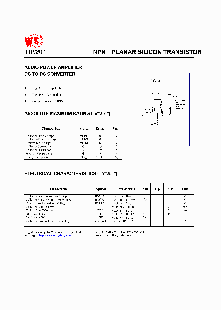 TIP35C_69125.PDF Datasheet