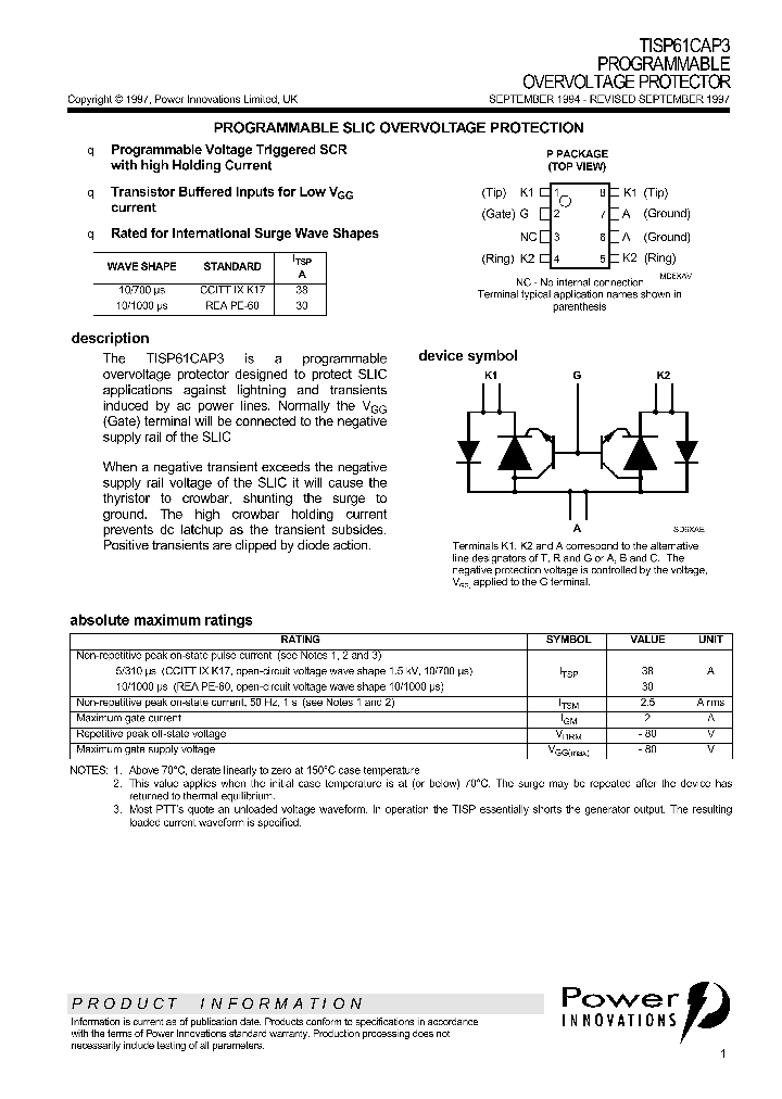 TISP61CAP3_170361.PDF Datasheet