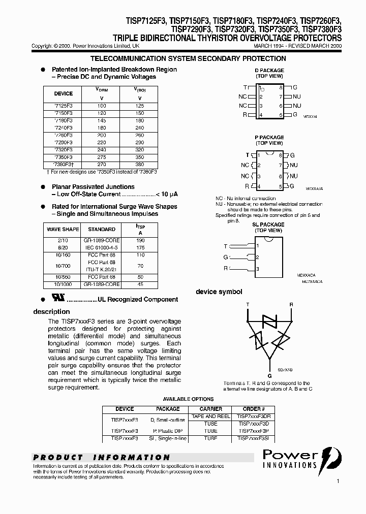 TISP7125F3_26957.PDF Datasheet