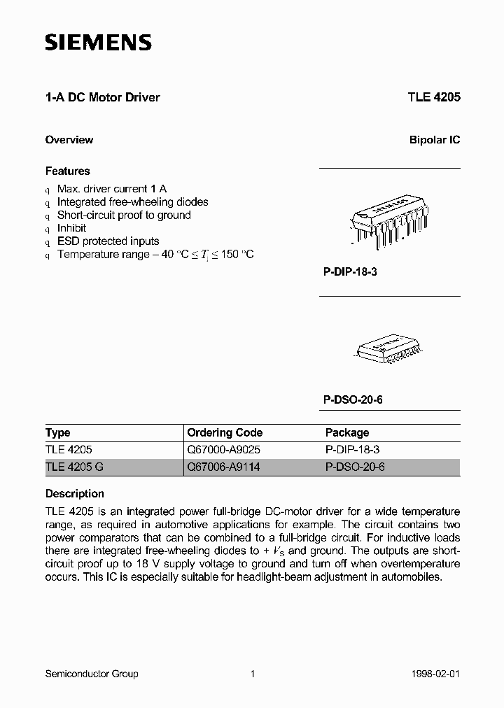 TLE4205_95151.PDF Datasheet