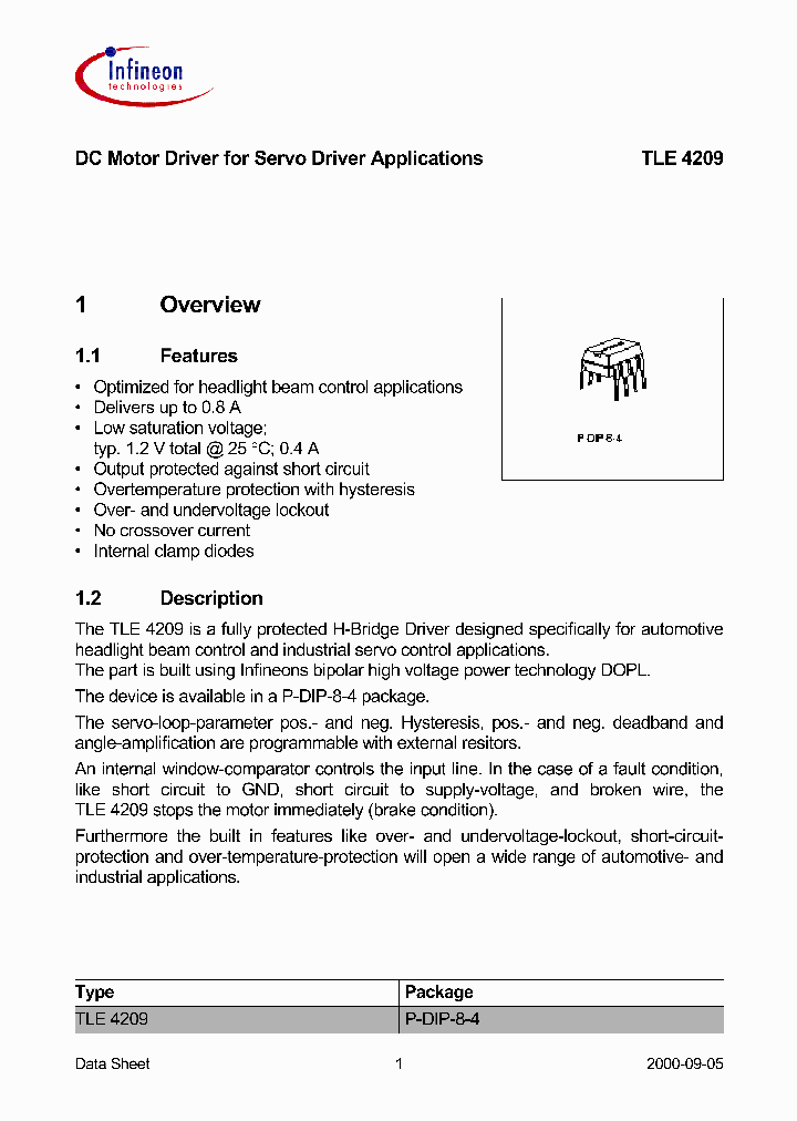 TLE4209_95160.PDF Datasheet
