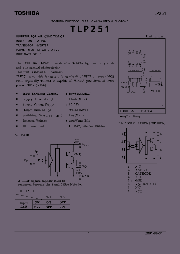 TLP251_4079.PDF Datasheet