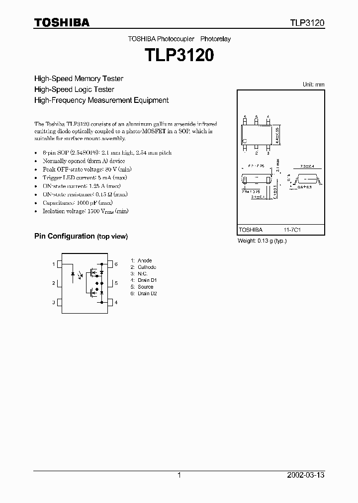 TLP3120_4120.PDF Datasheet