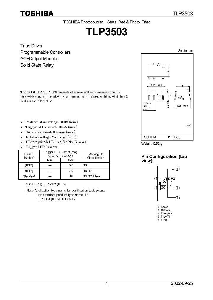 TLP3503_4130.PDF Datasheet