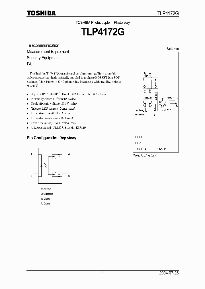 TLP4172G_4142.PDF Datasheet