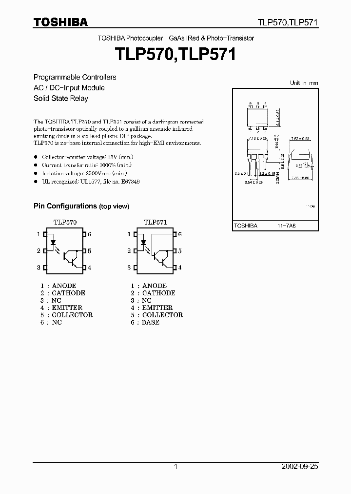 TLP570_4184.PDF Datasheet