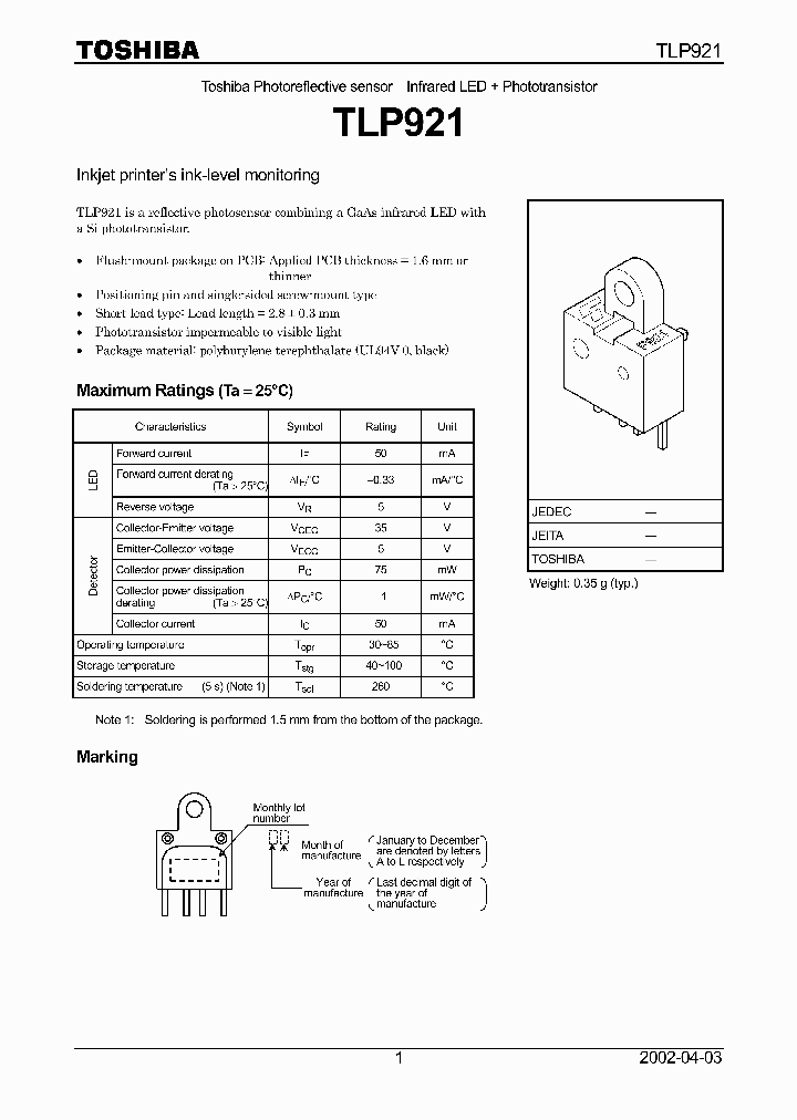 TLP921_4341.PDF Datasheet