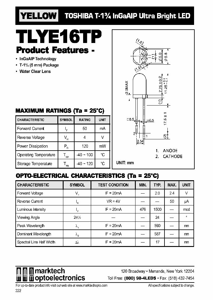 TLYE16TP_66261.PDF Datasheet