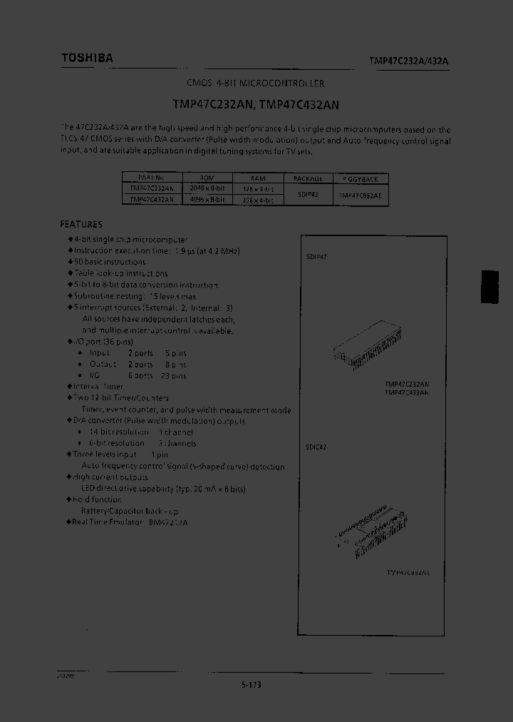 TMP47C232AN_37284.PDF Datasheet